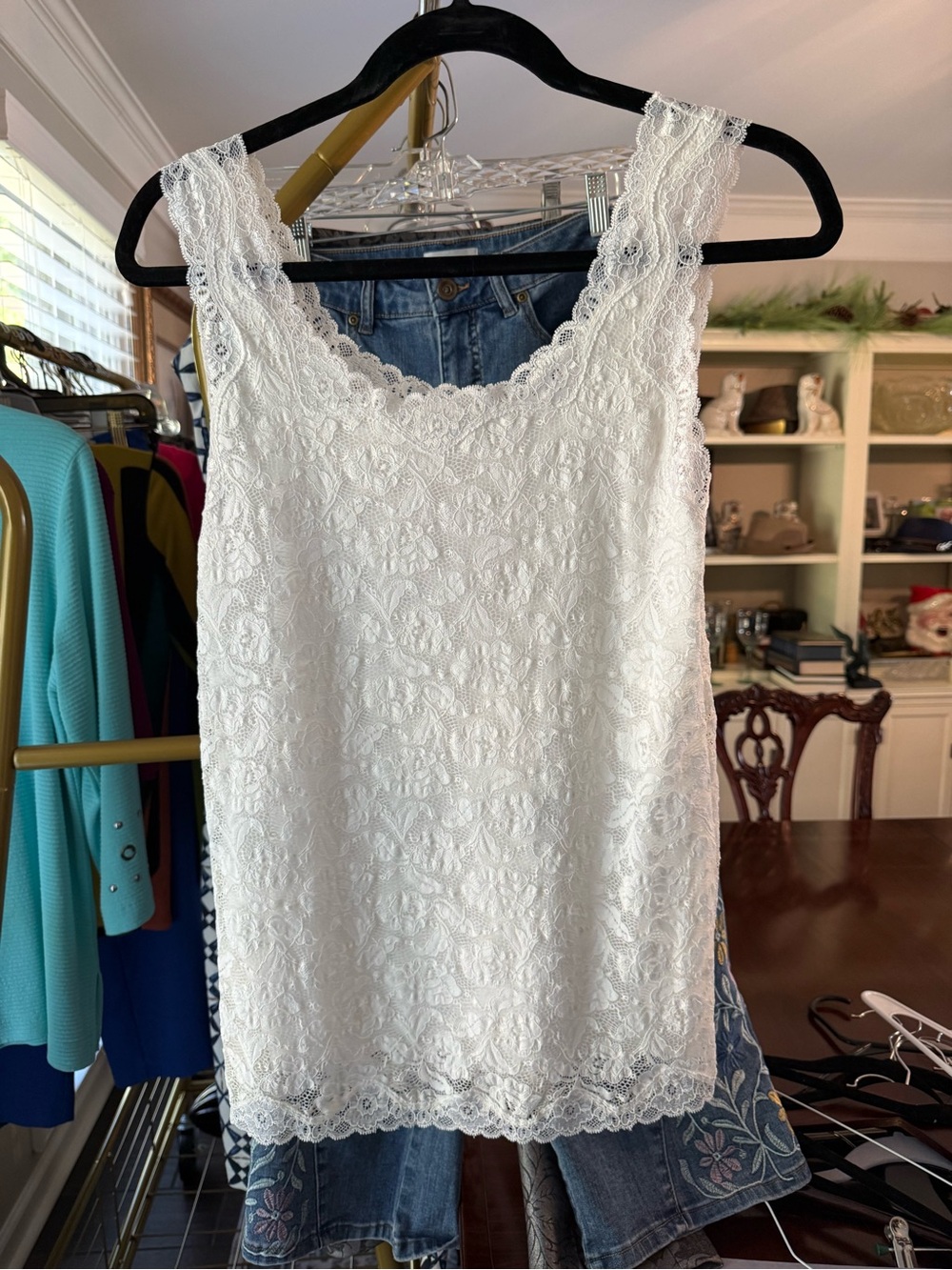 Arianne White Lace Camisole Tank